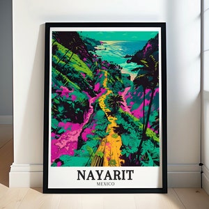 Nayarit Poster - Framed Riviera Nayarit Poster - Chacala Bay Poster  - Riviera Nayarit Poster -Nayarit Canvas Print - Nayarit Artwork