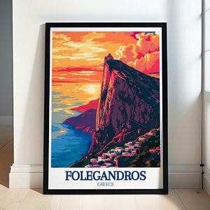 Foleganders Poster - Gerahmter Kastro Druck - Chora Leinwanddruck - Foleganders Wandkunst - Foleganders Leinwanddruck - Foleganders Geschenke