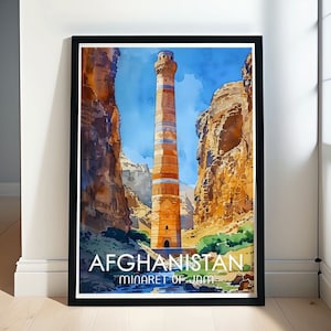 Afghanistan Wall Art - Minaret of Jam Travel Poster - Afghanistan Print - Afghanistan Framed- Afghanistan Poster - Afghanistan Canvas Print