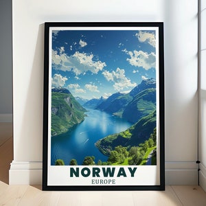 Norway Poster - Geirangerfjord Print - Geirangerfjord Poster - Norway Print - Norway Framed Print - Norway Canvas Print - Norway Wall Art