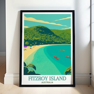 Fitzroy Island Travel Art - Welcome Bay Travel Posters and Australia Art - Welcome Bay Poster - Australia Travel Decor and Gifts