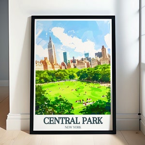 Central Park Wall Art - Wollman Rink Decor - New York Skyline Wall Art  - New York Posters  -  Central Park Home Decor
