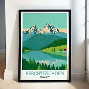 Berchtesgaden Travel Poster - Berchtesgaden National Park Poster for Elegant Home Decor - Berchtesgaden Art and Travel Prints