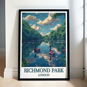 Richmond Streets Digital Download Print - ichmond River Views Wall Art - Vintage Richmond Travel Poster