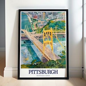 Pittsburgh Framed Print - South Tenth Street Bridge Print - Allegheny River Canvas Print - Pittsburgh Gifts - Pittsburgh Wall Art