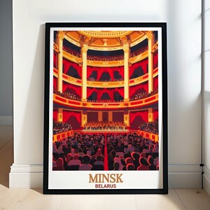 Minsk  Travel Print - Minsk National Opera and Ballet Theatre Travel Poster - Minsk National Opera and Ballet Theatre Art Print