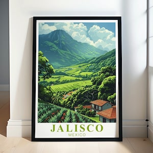 Jalisco Art - Jalisco Wall Art -Jalisco Poster - Tequila Jalisco Art -Tequila City Print - Jalisco Gift -Jalisco Travel Print -Jalisco Decor