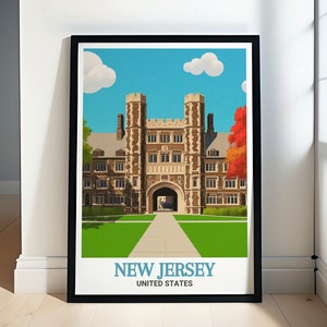 New Jersey Travel Posters Collection  -New Jersey Princeton University Campus Art - Princeton Travel Prints - NJ Posters