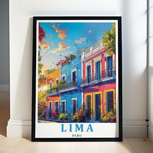 Lima Artwork - Barranco District Travel Print for Collectors - Barranco District Wall Art - Barranco District Poster for Home Decor