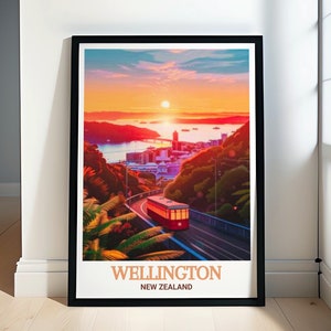 Wellington Art Collection - Wellington Cable Car Travel Posters -New Zealand Scenic Prints - Kiwi Cultural Decor - Wellington Wall Art