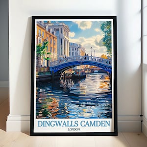 Dingwalls Camden Travel Posters - Camden Lock Bridge Art Collection - Camden Travel Prints - Dingwalls Camden Wall Art