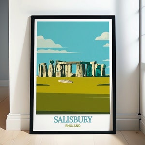 Salisbury Travel Prints - Stonehenge and Cityscapes Art - Englands Ancient Wonders Prints