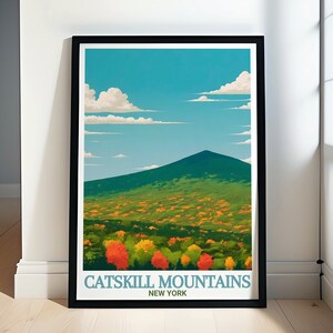 Catskill Mountains Wall Art - Framed Hunter Mountain Print - Catskill Mountains Poster - Catskill Mountains Canvas, Travel Gift & Souvenir