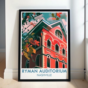 Posters du Ryman Auditorium - Impressions encadrées de l&#39;Auditorium Ryman - Art de l&#39;Auditorium Ryman - Impression de l&#39;Auditorium Ryman - Art mural de l&#39;Auditorium Ryman