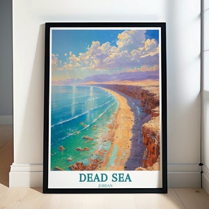 Dead Sea Poster - Framed Jordan Poster - Dead Sea Canvas Print - Dead Sea Print - Dead Sea Wall Art - Dead Sea Souvenir - Dead Sea Gifts
