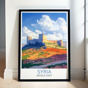 Décoration murale syrienne représentant des monuments historiques Damas intemporelle - Réflexions artistiques de Damas