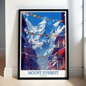 Mount Everest Print - Everest Base Camp Poster - Kala Patthar art  - Mount Everest Poster - Mount Everest Framed - Mount Everest Canvas