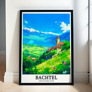 Bachtel Travel Prints - Swiss Alps Art Collection - Lake Zurich Posters - Swiss Alps Travel Posters - Bachtel Scenic Art -