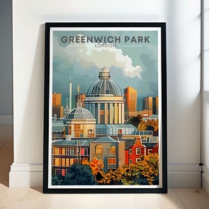 Plakaty podróżnicze Greenwich Park - Greenwich i kolekcja sztuki - Oszałamiające wydruki z Londynu - Wystrój wnętrz Greenwich