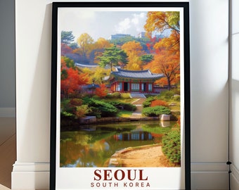 Seoul Wall Art - Framed Changdeokgung Palace Print - Seoul Poster - Seoul Canvas Print - Seoul Travel Gift & Souvenir - Seoul Wall Decor