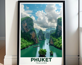 Phuket Wall Art - Framed Phang Nga Bay Print - Phuket Poster - Phuket Canvas Print - Phuket Decor - Phang Nga Bay Poster - Phang Nga Bay Art