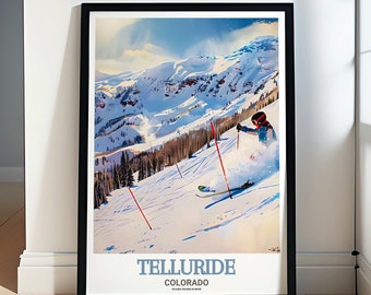 Telluride Travel  Art Collection -  Telluride Ski Resort Travel Posters - Colorado's Stunning Prints