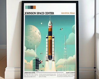 Johnson Space Center Print - Houston Print - Houston Texas Framed - Johnson Space Center Poster - Houston NASA Print - Houston Poster