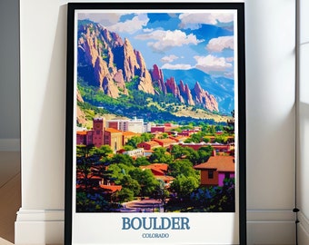 Boulder Print - Boulder Poster - Boulder Wall Art - Colorado Poster - Boulder Travel Art - Boulder Canvas Print - Boulder Framed Art