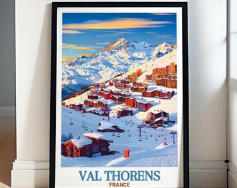 Val Thorens Print - Val Thorens Ski Resort Art - Val Thorens Artwork - Val Disere Poster - Val Thorens Poster - Val Thorens Framed Print