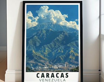 Caracas Poster - Framed Avila Mountain Print - Avila Venezuela Canvas - Venezuela Poster - Caracas Wall Art - Caracas Travel Gift