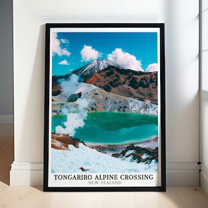 Tongariro Alpine Crossing Poster -Framed South Crater Print -Tongariro National Park Canvas Print -Tongariro Alpine Crossing Gift & Souvenir