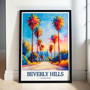 Beverly Hills Print - Los Angeles Cityscape Art - California Travel Posters - Stylish Beverly Hills Decor