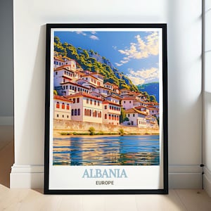 Albania Poster - Framed Berat Print - Albania Canvas Print - Albania Wall Decor - Albania Travel Gift & Souvenir - Albania Wall Decor