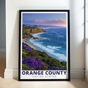 Orange County Wandkunst - gerahmter Crystal Cove State Park Druck - Orange County Poster - Orange County Leinwanddruck - Orange County Souvenir