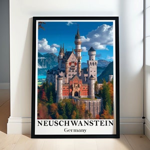 Neuschwanstein Castle Posters - Neuschwanstein Castle Art - Neuschwanstein Castle Gifts - Neuschwanstein Castle Art Poster