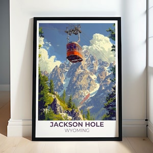 Jackson Hole Art - Corbet&#39;s Couloir Art - Jackson Hole Poster - Wyoming Print - Wyoming Souvenir - Jackson Hole Wall Art - Wyoming Photo