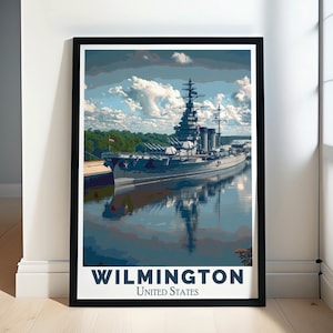 Wilmington Poster - Battleship North Carolina Print - Wilmington Framed Print - Wilmington Canvas Print - Wilmington Wall Art