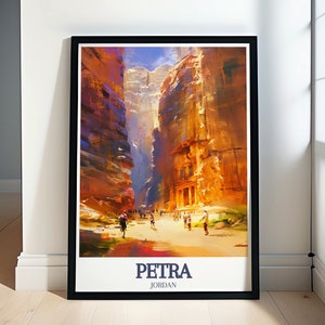 Petra Wandkunst - Das Schatzamt Poster - Petra Dekor für Ihr Zuhause - Das Schatzamt Kunst für Jordanien-Reiseliebhaber - Jordan Wandkunst
