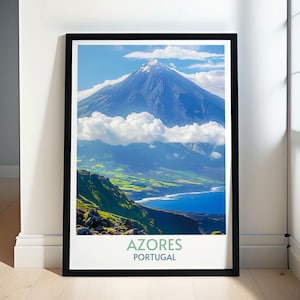Azoren Kunst - Berg Pico Kunst - Azoren Druck - Berg Pico Poster - Azoren Wandkunst - Berg Pico Souvenir - Azoren Reisekunst - Azoren Poster