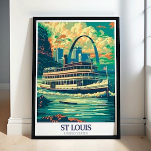 St. Louis Wall Art - Mississippi River Gateway Arch Poster - Gateway Arch Print - St. Louis Framed Print - St. Louis Canvas Print