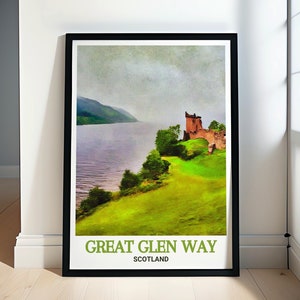 Great Glen Way Canvas print - Loch Ness Framed Print - Great Glen Way Souvenir - Great Glen Way Travel Gifts - Great Glen Way Wall Art
