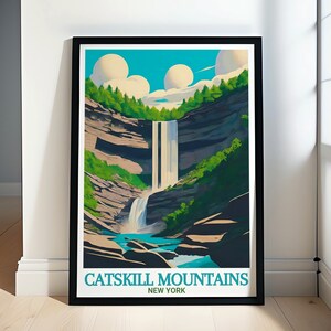 Catskill Mountains Poster - Framed Kaaterskill Falls Print - Catskill Mountains Wall Art - Catskill Mountains Canvas Print & Travel Gift