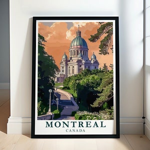 Montreal Poster - Saint Joseph's Oratory of Mount Royal -Montreal Canvas Print - Framed Montreal Wall Art -Montreal Gifts -Montreal Souvenir