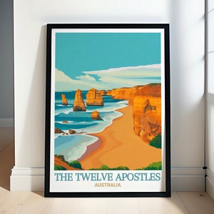 The Twelve Apostles Poster - The Twelve Apostles Art - The Twelve Apostles Print - Australia Wall Art  - Twelve Apostles Travel Poster