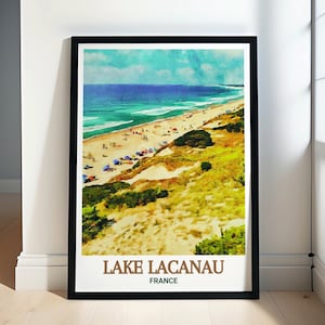 Lacanau See Reise Druck - Lacanau Strand Kunst - Lacanau Strand Geschenk - Lacanau Strand Dekor - Lacanau Strand Poster - Lacanau See Druck