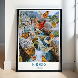 Rhodes Island Wall Decor: - Rhodes Greece Travel Prints - Valley of the Butterflies Art -  Captivating Posters & Gifts from Rhodes