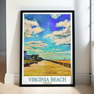 Virginia Beach Wall Art -  Virginia Beach Boardwalk Art Prints - Virginia Beach Prints - Virginia Beach Posters - Virginia Beach Home Decor