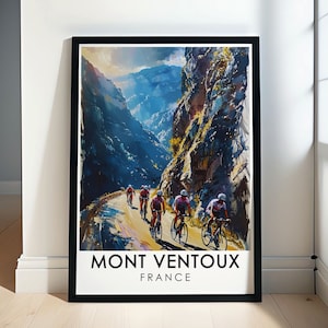 Mont Ventoux Travel Poster - Gorges de la Nesque Travel Poster - Mont Ventoux Art Print  - Gorges de la Nesque Decor