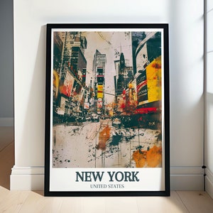 New York Art Print - Times Square and Broadway Decor - New York Travel Decor - Vibrant City Artwork - Broadway City - Cultural Travel Gift