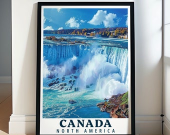 Canadian Heritage Art - Niagara Falls and Banff Art - From Waterfalls to Mountains - Niagara Falls Print - Banff Poster